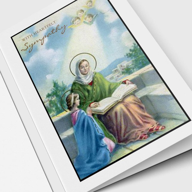 Religiöses Beileid Katholische St. Anne & Mary Karte (St Anne and Mary religious sympathy cards)