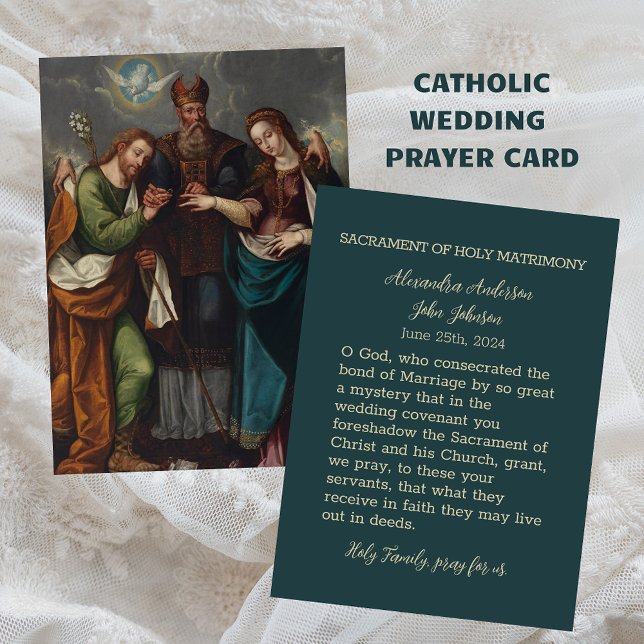 Religiöses Christlich-katholisches Hochzeitgebet H Mitteilungskarte (Von Creator hochgeladen)