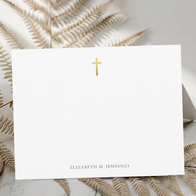 Religiöses Christliches Goldkreuz Mitteilungskarte (Von Creator hochgeladen)