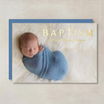 Religiöses Cross Boy Baptism Foto Gold