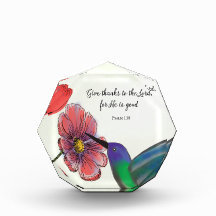 Religiöses Denken an Ihre Blume mit Hummingbird