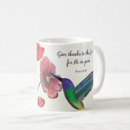 Religiöses Denken an Ihre Blume mit Hummingbird Kaffeetasse