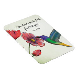 Religiöses Denken an Ihre Blume mit Hummingbird Magnet