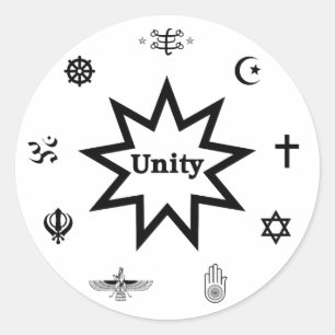 Religiöses Einheits-Abziehbild Runder Aufkleber