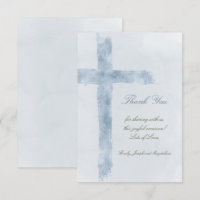 religiöses Ereignis Blaues Kreuz Danke Karte