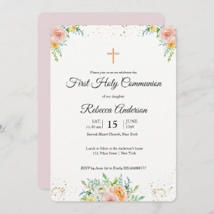 Religiöses Ereignis der eleganten ersten mit Einladung