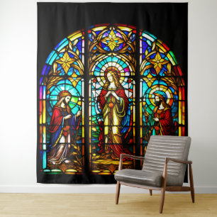 Religiöses festes Glas Wandteppich