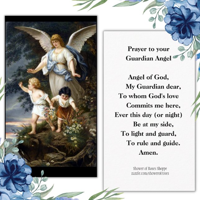 Religiöses Gebet zu Ihrem Wächter Angel Heilige Ka Platzkarte (Von Creator hochgeladen)