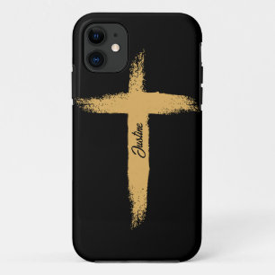 Religiöses goldenes Kreuz Case-Mate iPhone Hülle