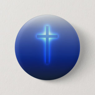 Religiöses Kreuz   Christlich Button