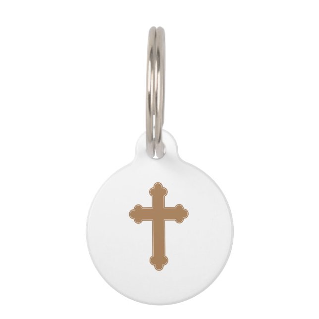 Religiöses Kreuz Haustiermarke (Vorderseite)