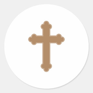 Religiöses Kreuz Runder Aufkleber