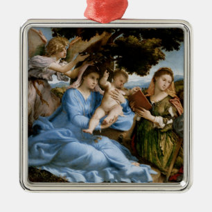 Religiöses Kunstornament Silbernes Ornament