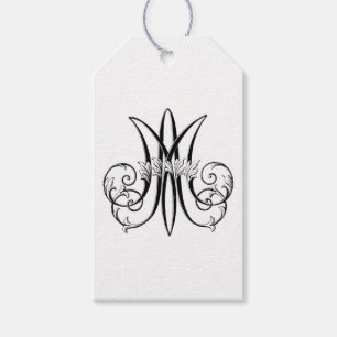 Religiöses Marianisches Monogramm "M" Schwarz & We Geschenkanhänger