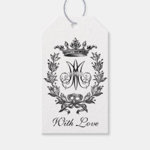 Religiöses Marianisches Monogramm "M" Schwarz & We Geschenkanhänger