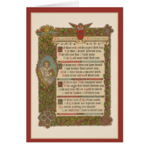 Religiöses Neujahrsgebet Vintage-Christentum