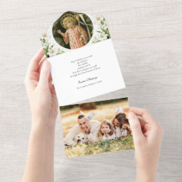 Religiöses Ostergebet Foto Weiße Lilien All In One Einladung