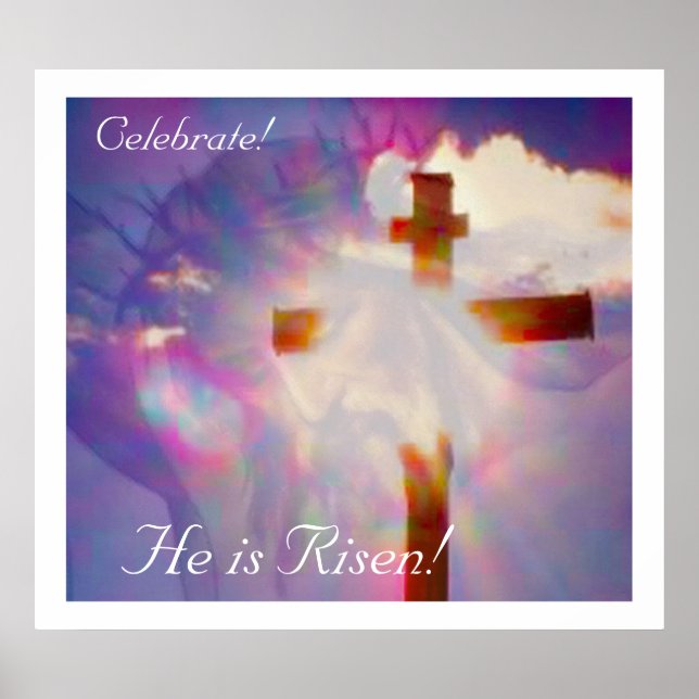 Religiöses Osterposter - Jesus und Kreuz Poster (Vorne)