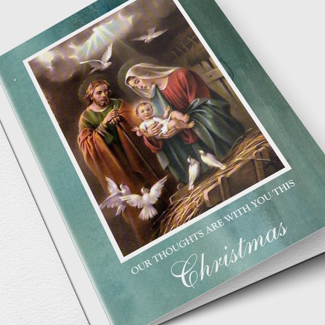 Religiöses Weihnachts-Beileid Feiertagskarte (Thinking of You Condolence Sympathy Christmas cards)