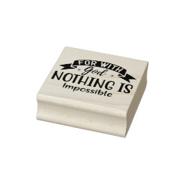 Religiöses Zitat für Gott ist nichts unmöglich Gummistempel