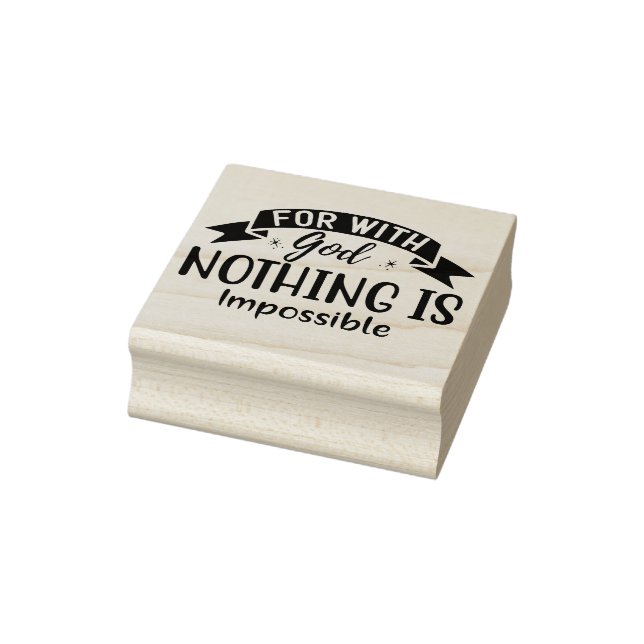 Religiöses Zitat für Gott ist nichts unmöglich Gummistempel (Stempel)