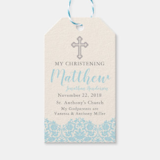 Religious Blue Tag Geschenkanhänger