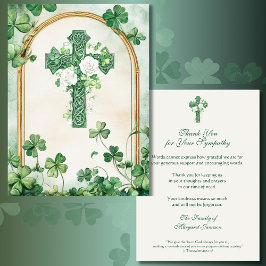 Religious Catholic Irish Celtic Cross Condolence Dankeskarte