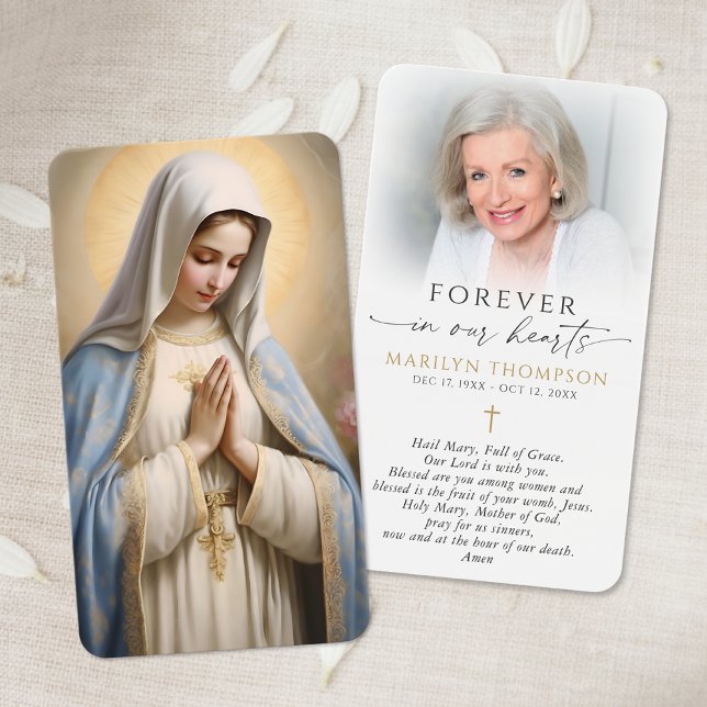 Religious Catholic Prayer Virgin Mary Cross Card (Von Creator hochgeladen)