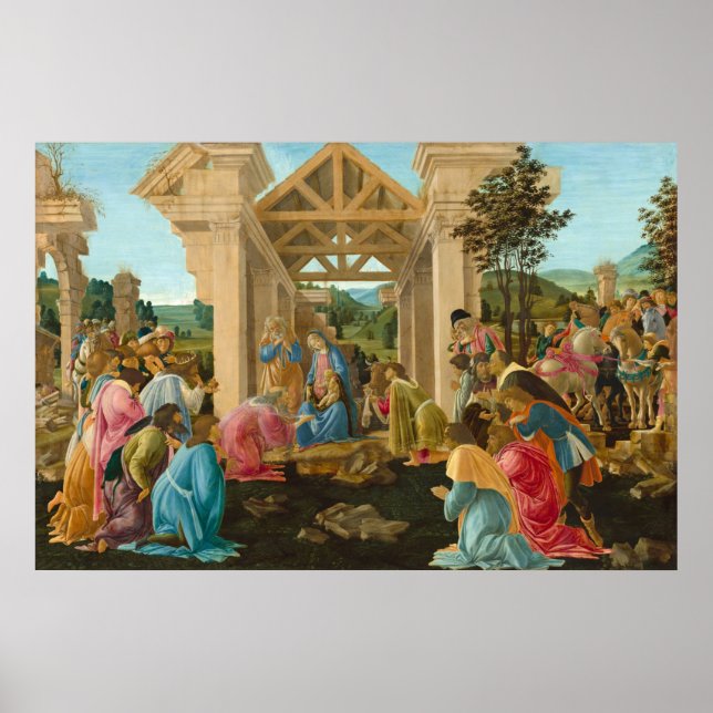 Religious Christmas Botticelli Magi Art Painting Poster (Vorne)