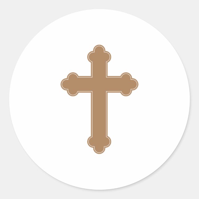 Religious Cross Runder Aufkleber (Vorderseite)