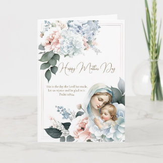 Religious Floral Mothers Day Prayer Karte