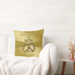 Religious Golden 50-jähriges Throw Kissen