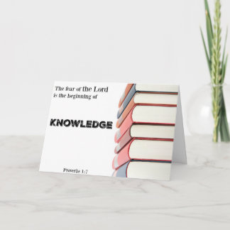 Religious Graduation Card-Beginning of Knowledge Karte