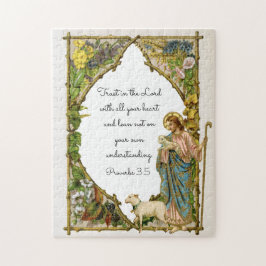 Religious Proverbs 3:5 Scripture Jesus Shepherd