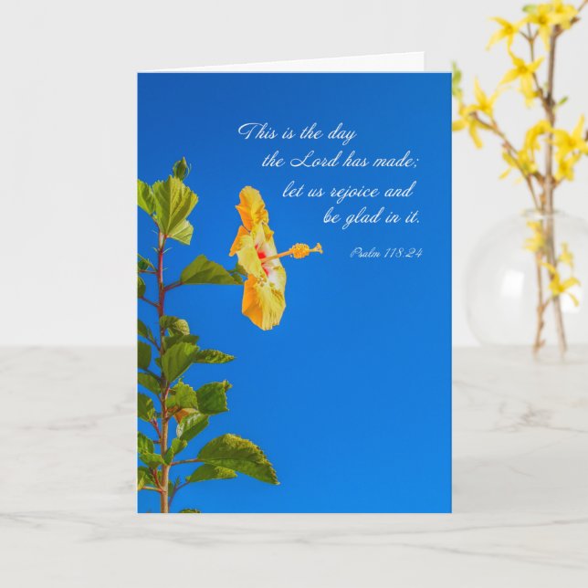 Religious - Psalm 118:24 Karte (Gelbe Blume)