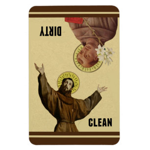 RELIGIOUS SEGINTS ANTHONY & FRANCIS DISHWASHER MAGNET