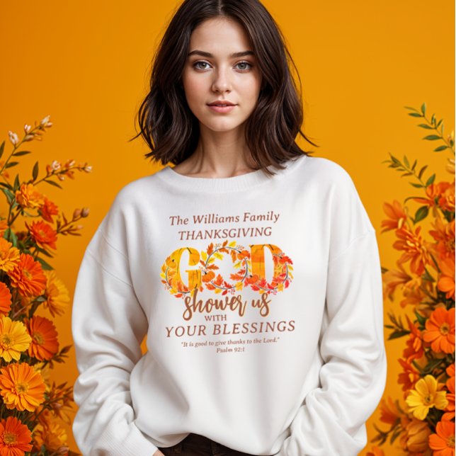 Religious Thanksgiving Dinner Faith Bible Quote Tri-Blend Shirt (Religious Thanksgiving Faith Bible Quote Shirt Fall Autumn Gift for Mom Daughter Wife Hostess Aunt)