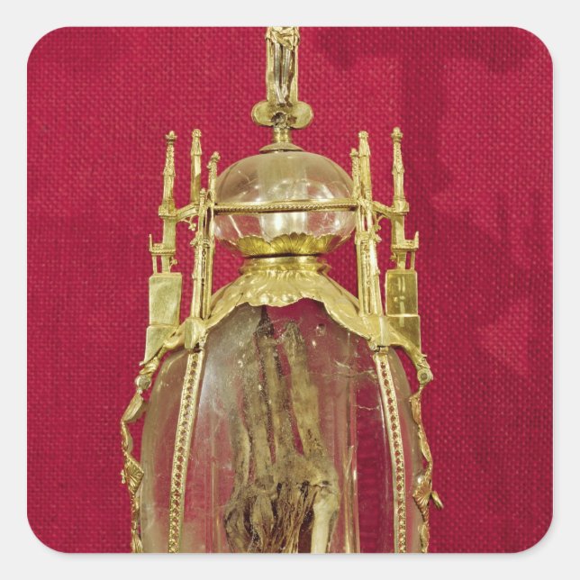 Reliquar mit der Hand von St. Attalia Quadratischer Aufkleber (Vorderseite)