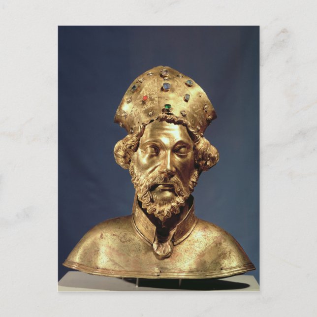 Reliquäre Büste des hl. Johannes Cassian Postkarte (Vorderseite)