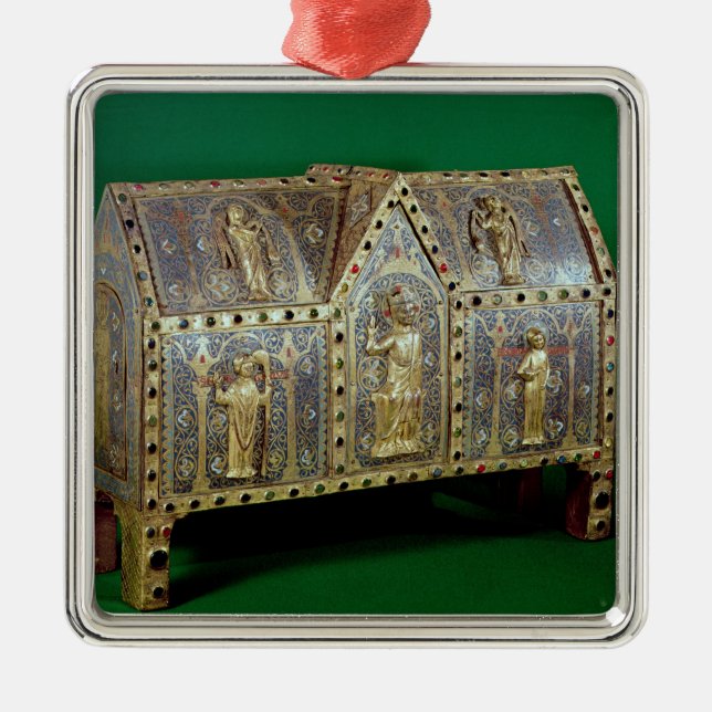 Reliquarykasten von St. Calminius, Limoges Ornament Aus Metall (Vorne)