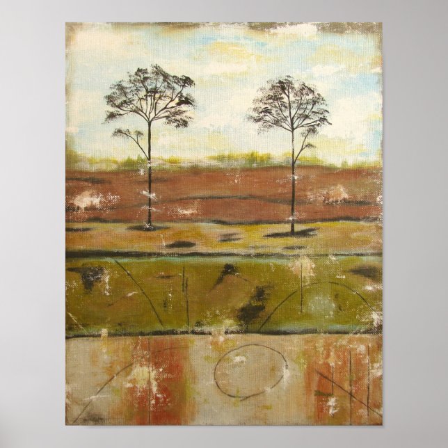 Relische zeitgenössische moderne Abstrakte Malerei Poster (Vorne)