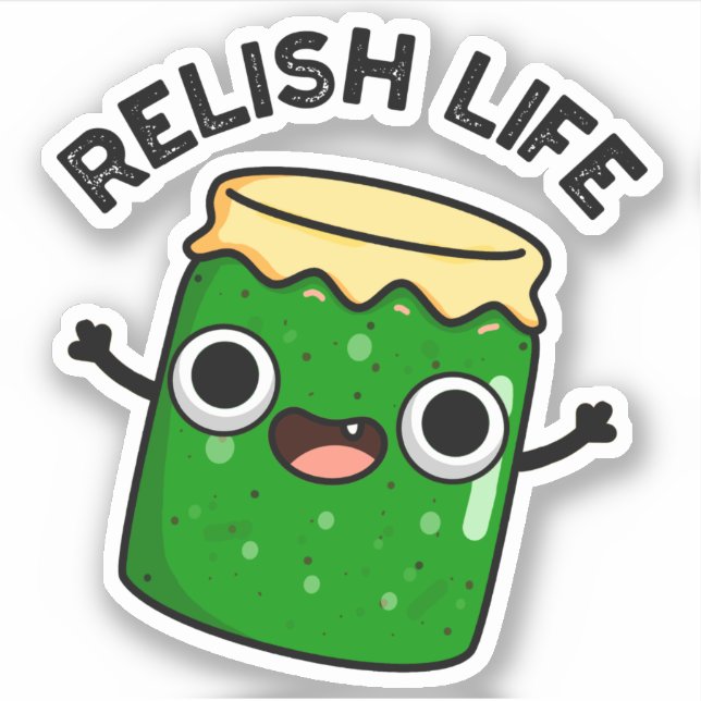 Relish Life Funny Food Puff Aufkleber (Vorderseite)