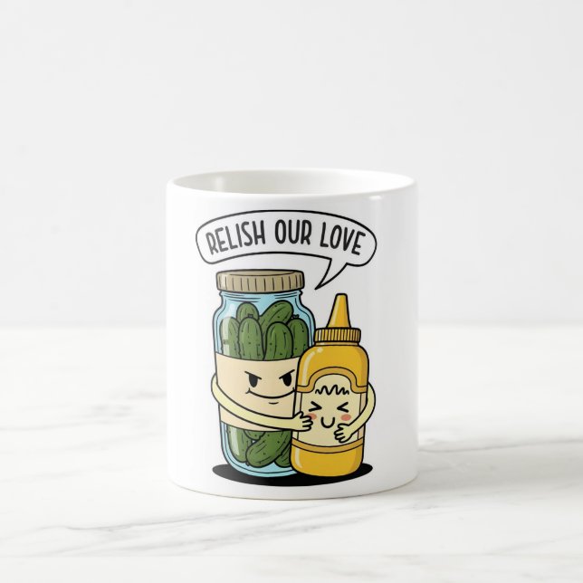 Relish Our Love Mug – Funny Food Pun Coffee Cup (Centre)