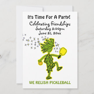 Relish Picklball Party Invitation Einladung