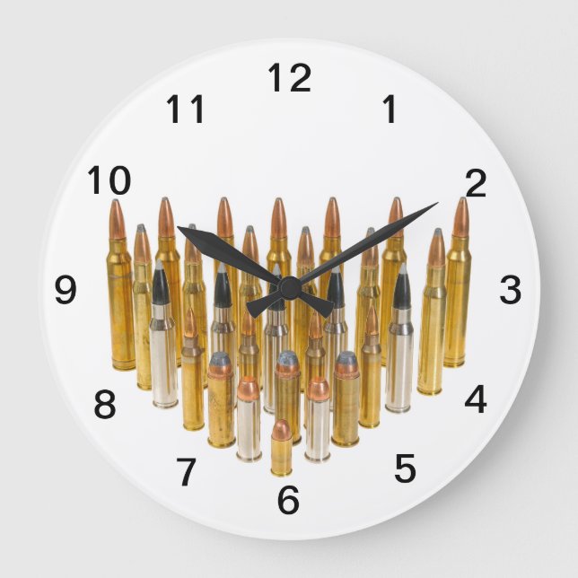 Reloading Clock - ein Geschenk für alle, die neu l Große Wanduhr (Vorderseite)
