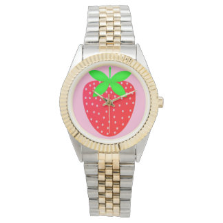 relógio feminino estampa com morango armbanduhr