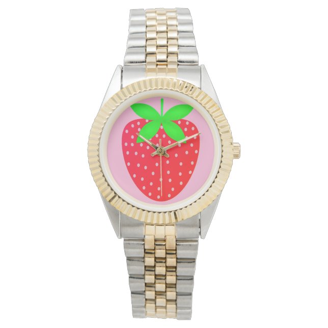 relógio feminino estampa com morango armbanduhr (Vorderseite)