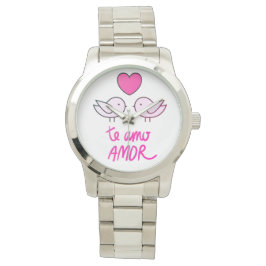relógio feminino pássaros românticos armbanduhr