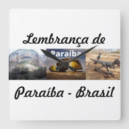 Relogio lembrança de Paraíba Quadratische Wanduhr