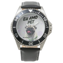 Relógio Masculino Preto Aço Inoxidável Pet